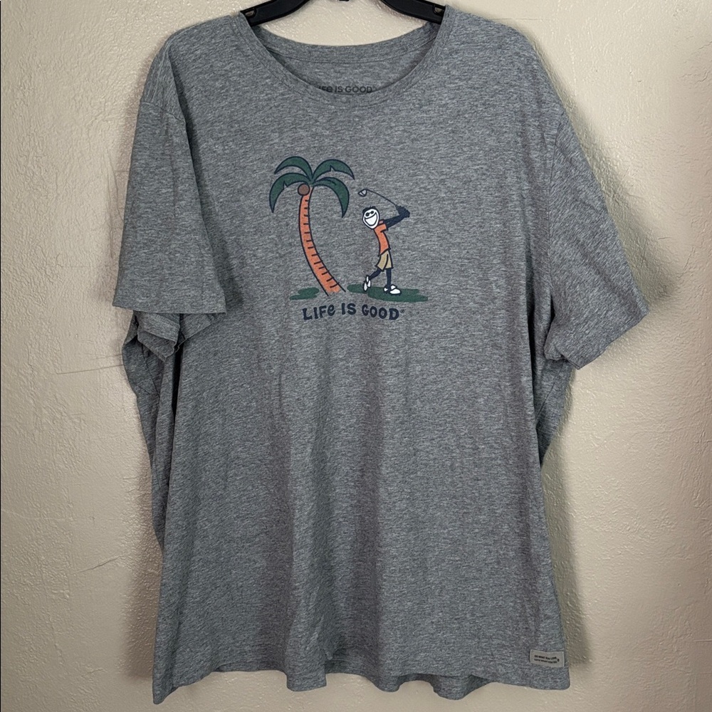 Life Is Good Mens Golf Crusher-Lite T-Shirt Gray XXXL